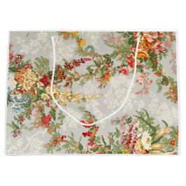 Bolsa De Regalo Grande Bolso del regalo con un ilustracion floral del