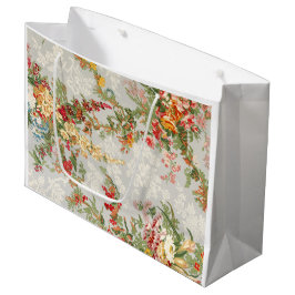 Bolsa De Regalo Grande Bolso del regalo con un ilustracion floral del
