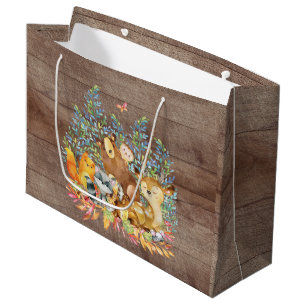 Bolsa De Regalo Grande Bolso del regalo de Baby Shower de los animales