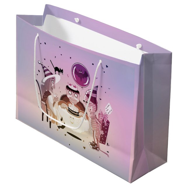 Bolsa De Regalo Grande Bolso del regalo de Frankie del feliz cumpleaños (Angulo Anverso)