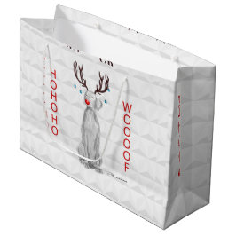 BOLSA DE REGALO GRANDE BOLSO DEL REGALO DE HOHOHOWOOOF WEIMARANER