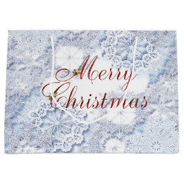 Bolsa De Regalo Grande Bolso del regalo de la nieve de las Felices