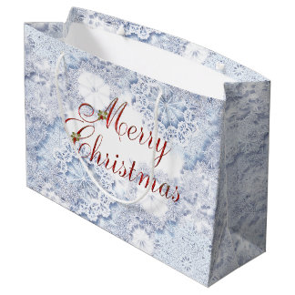 Bolsa De Regalo Grande Bolso del regalo de la nieve de las Felices