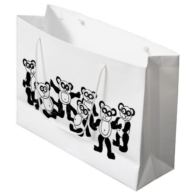 Bolsa De Regalo Grande bolso del regalo de los amigos de la panda (Angulo Anverso)