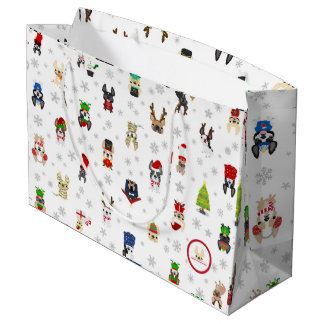 Bolsa De Regalo Grande Bolso del regalo de vacaciones del bulldog francés
