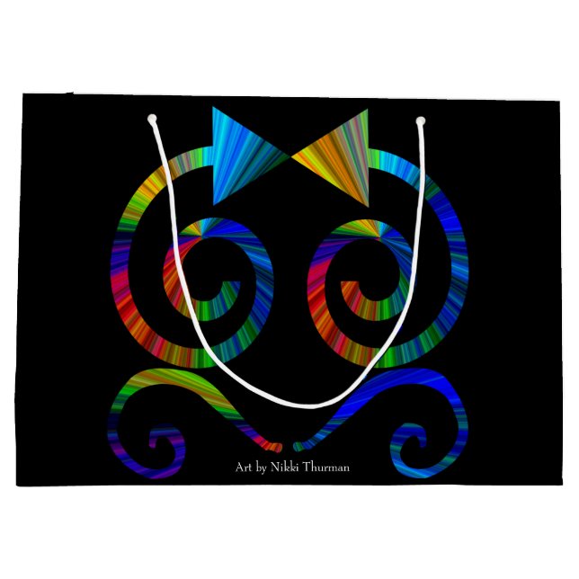 Bolsa De Regalo Grande Bolso del regalo del arte abstracto (Reverso)