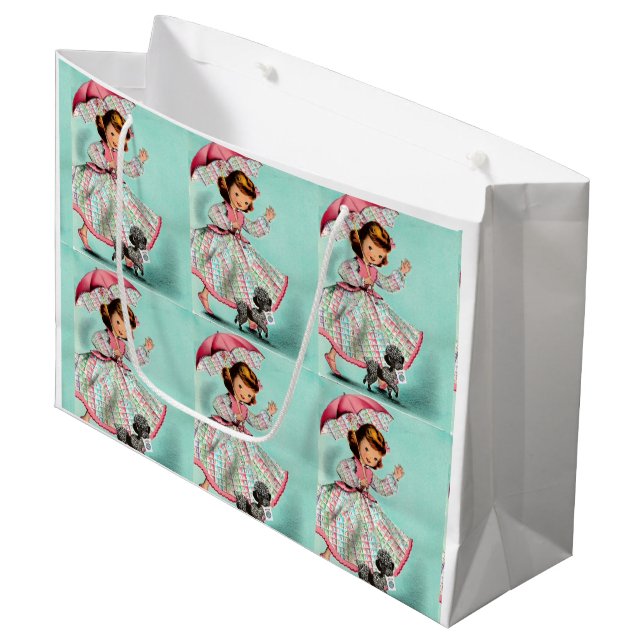 Bolsa De Regalo Grande Bolso del regalo del caniche del comodín (Angulo Anverso)