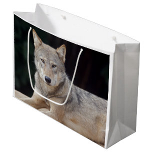 Bolsa De Regalo Grande Bolso del regalo del lobo gris