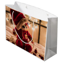 Bolso del regalo del navidad del oso de peluche
