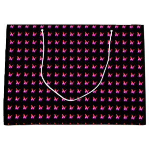 Bolsa De Regalo Grande Bolso elegante y moderno de mariposa rosa