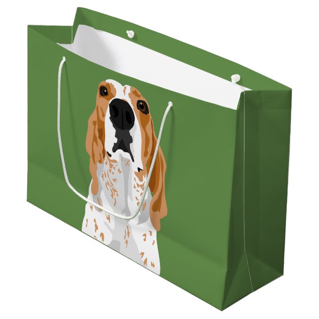 Bolsa De Regalo Grande Bolso grande del regalo de la cabeza del Coonhound (Angulo Anverso)