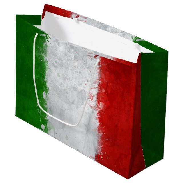 Bolsa De Regalo Grande Bolso italiano del regalo de la bandera (Angulo Anverso)