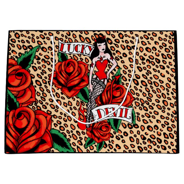 Bolsa De Regalo Grande bolso modelo del regalo del diablo retro del (Anverso)