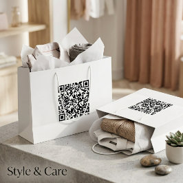 Bolsa De Regalo Grande Bolso Personalizado Grande con Código QR para Prom