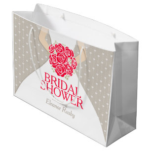 Bolsa De Regalo Grande Bolso personalizado novia nupcial del regalo de la