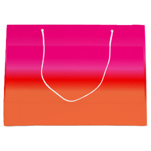 Bolsa De Regalo Grande Bolso rosado, rojo y anaranjado del regalo de la