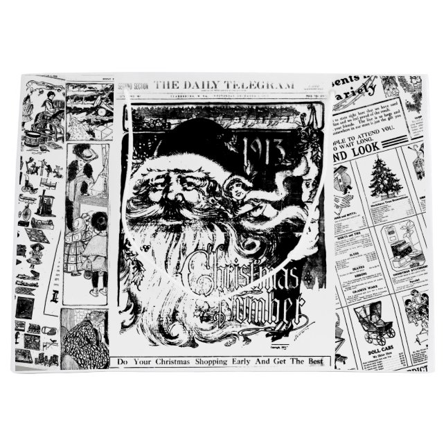 Bolsa De Regalo Grande Bolso sonriente del regalo del periódico del (Anverso)