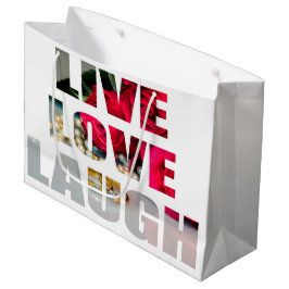 Bolsa De Regalo Grande Bolso vivo del regalo de la risa del amor