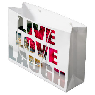 Bolsa De Regalo Grande Bolso vivo del regalo de la risa del amor