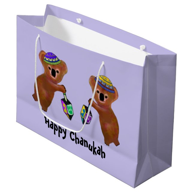 Bolsa De Regalo Grande Bolsos del regalo de Chanukah de la koala (Angulo Anverso)
