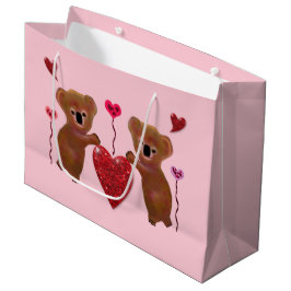 Bolsa De Regalo Grande Bolsos del regalo de los corazones de la koala