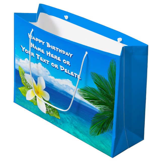 Bolsa De Regalo Grande Bolsos hawaianos personalizados del regalo (Angulo Anverso)