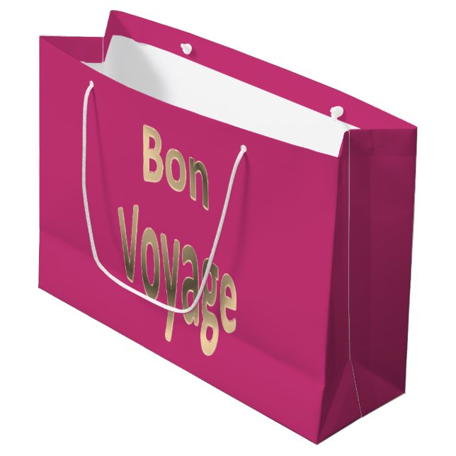 Bolsa De Regalo Grande Bon Voyage en Rosa oscuro (Angulo Anverso)