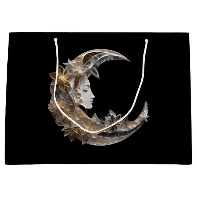 Bolsa De Regalo Grande Bonita cara en la luna (Anverso)