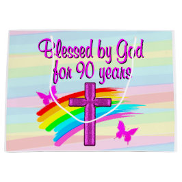 BOLSA DE REGALO GRANDE BONITO 90.º CUMPLEAÑOS REGALO DE ORACIONES