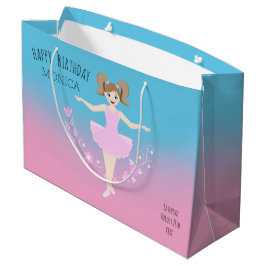 Bolsa De Regalo Grande Bonito Ballerina chica Fiesta de cumpleaños