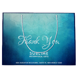 Bolsa De Regalo Grande Bonito Blue Mandala Resumen de negocios