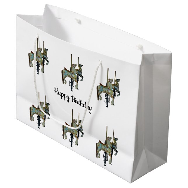 Bolsa De Regalo Grande Bonito Merry Go Round Carousse (Angulo Anverso)