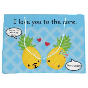 Bolsa De Regalo Grande Bonito piña tropical Pina colada romántica