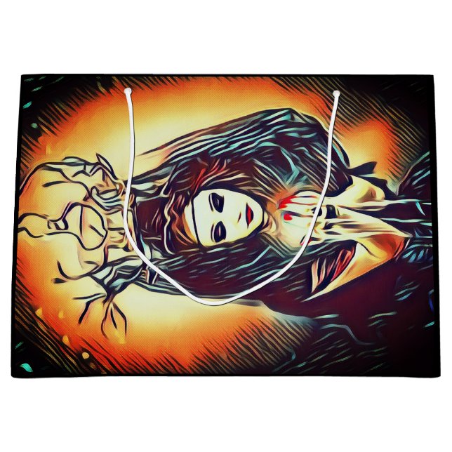 Bolsa De Regalo Grande Bonito Selva gótica personalizable (Anverso)