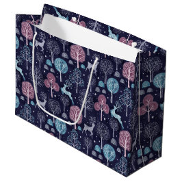 Bolsa De Regalo Grande Bosque Nocturno Moderno Ciervo