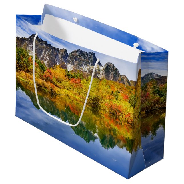 Bolsa De Regalo Grande Bosque paisajístico panorámico y montañas (Angulo Anverso)