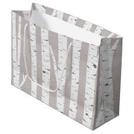 Bolsa De Regalo Grande Bosque Rústico de Abedul