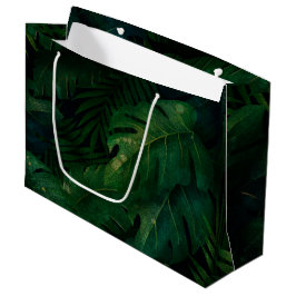 Bolsa De Regalo Grande Bosque tropical tropical Leafy Foliage verde