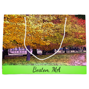 Bolsa De Regalo Grande Boston, Massachusetts Fall Foliage