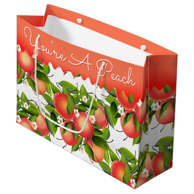 Bolsa de Regalo Grande Botánico Fruit Floral Peach (Angulo Anverso)