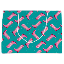 Bolsa De Regalo Grande Botas de vaquero y flores