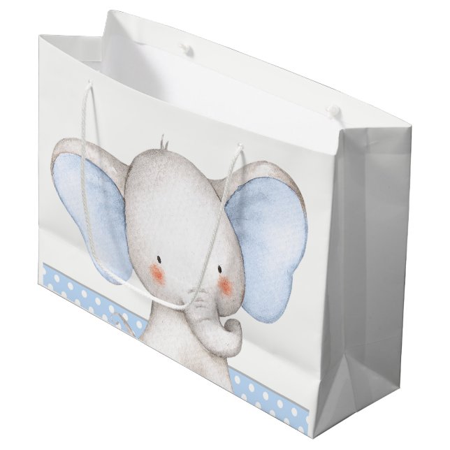 Bolsa De Regalo Grande Boy Elephant Baby Shower (Angulo Anverso)