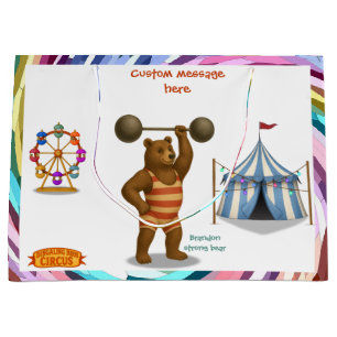 Bolsa De Regalo Grande Brandon, oso fuerte del circo