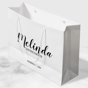 Bolsa De Regalo Grande Bridesmaids personalizadas de escritura moderna