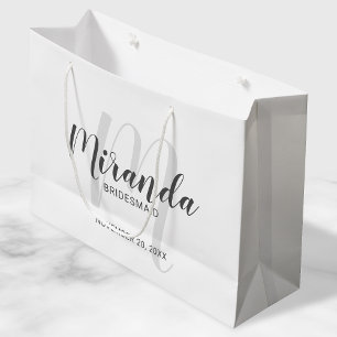 Bolsa De Regalo Grande Bridesmaids personalizadas de escritura moderna