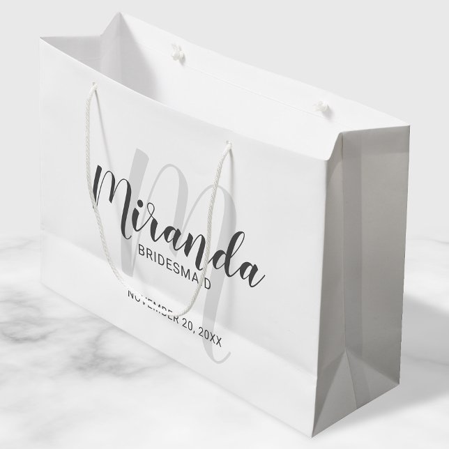 Bolsa De Regalo Grande Bridesmaids personalizadas de escritura moderna (Subido por el creador)