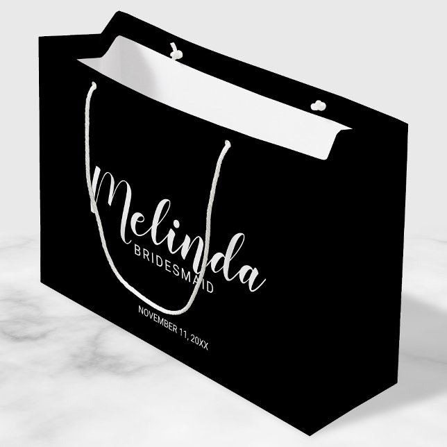 Bolsa De Regalo Grande Bridesmaids personalizadas de escritura moderna (Subido por el creador)