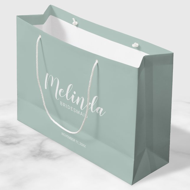 Bolsa De Regalo Grande Bridesmaids personalizadas de escritura moderna (Subido por el creador)