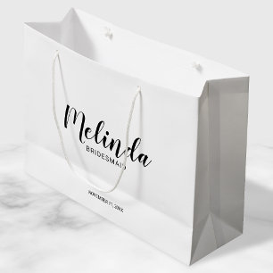 Bolsa De Regalo Grande Bridesmaids personalizadas de escritura moderna