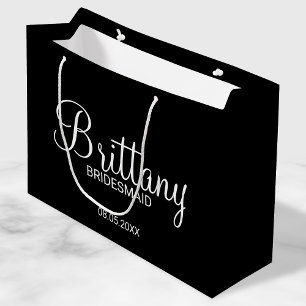 Bolsa De Regalo Grande Bridesmaids personalizadas de negros modernos